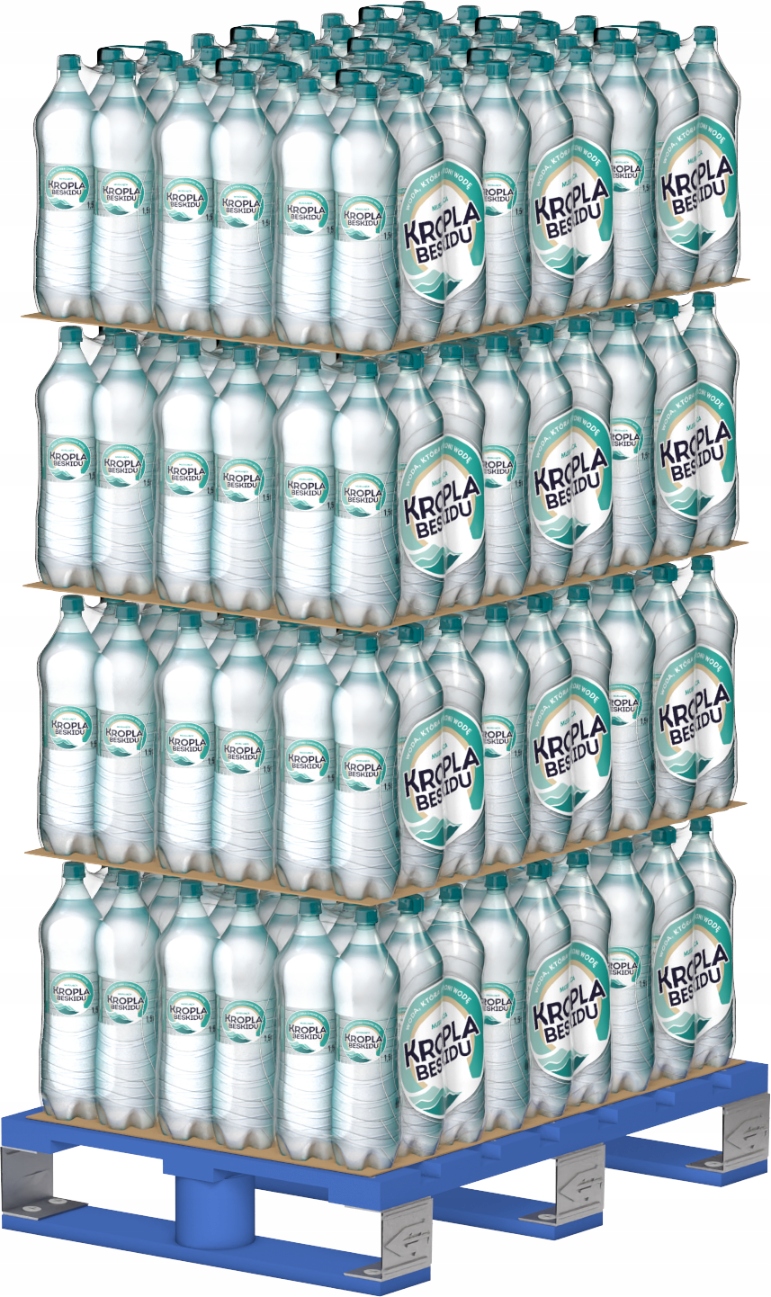 Kropla Beskidu woda mineralna musująca pół Palety 1,5l 252szt Drs
