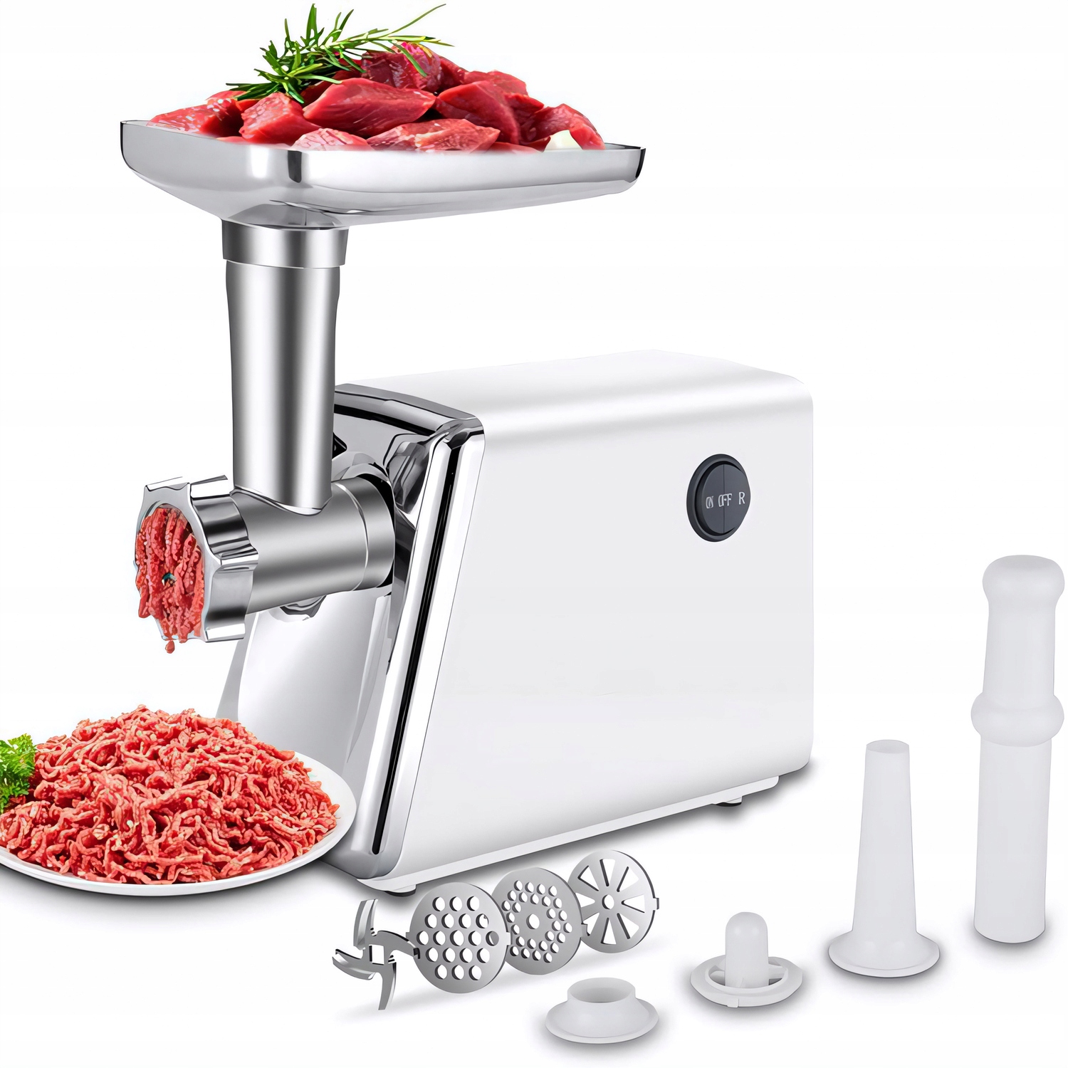 Maszynka Do Mielenia Mięsa Kiełbasy 3 Sita Szatkownica Rewers Moc 1000W