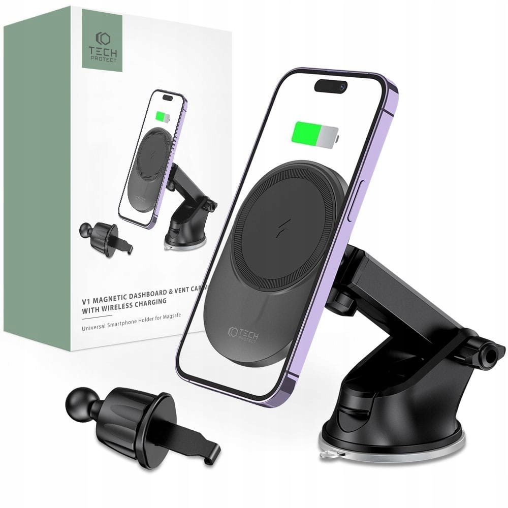 Uchwyt samochodowy Tech-Protect do MagSafe na kratkę nawiewu, kokpit, szybę