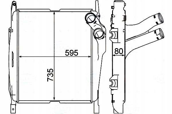 BEHR HELLA INTERCOOLER CHŁODNICA POWIETRZA DOŁADOW