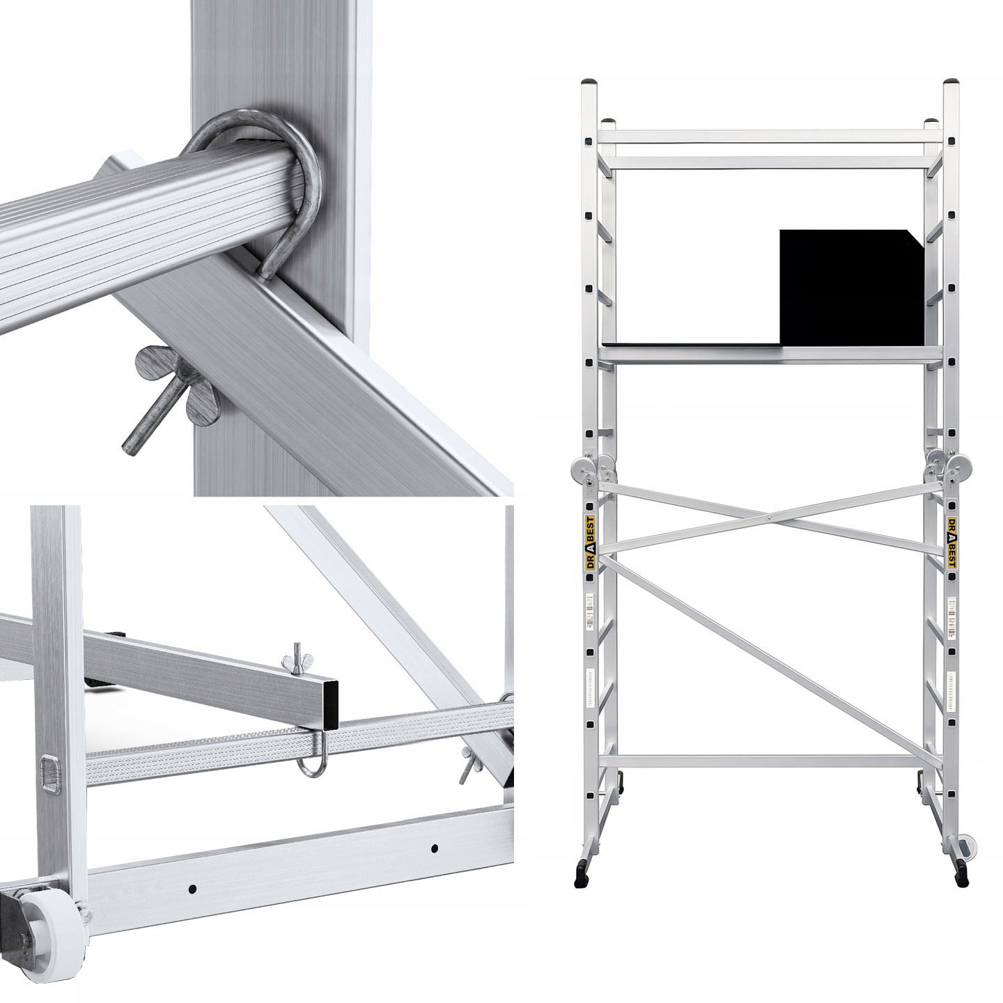 Aluminiové kloubové pojízdné lešení Drabest