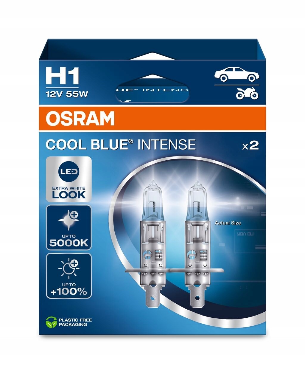 Żarówka Osram Cool Blue Intense H1 12V 5000K 2 sztuki