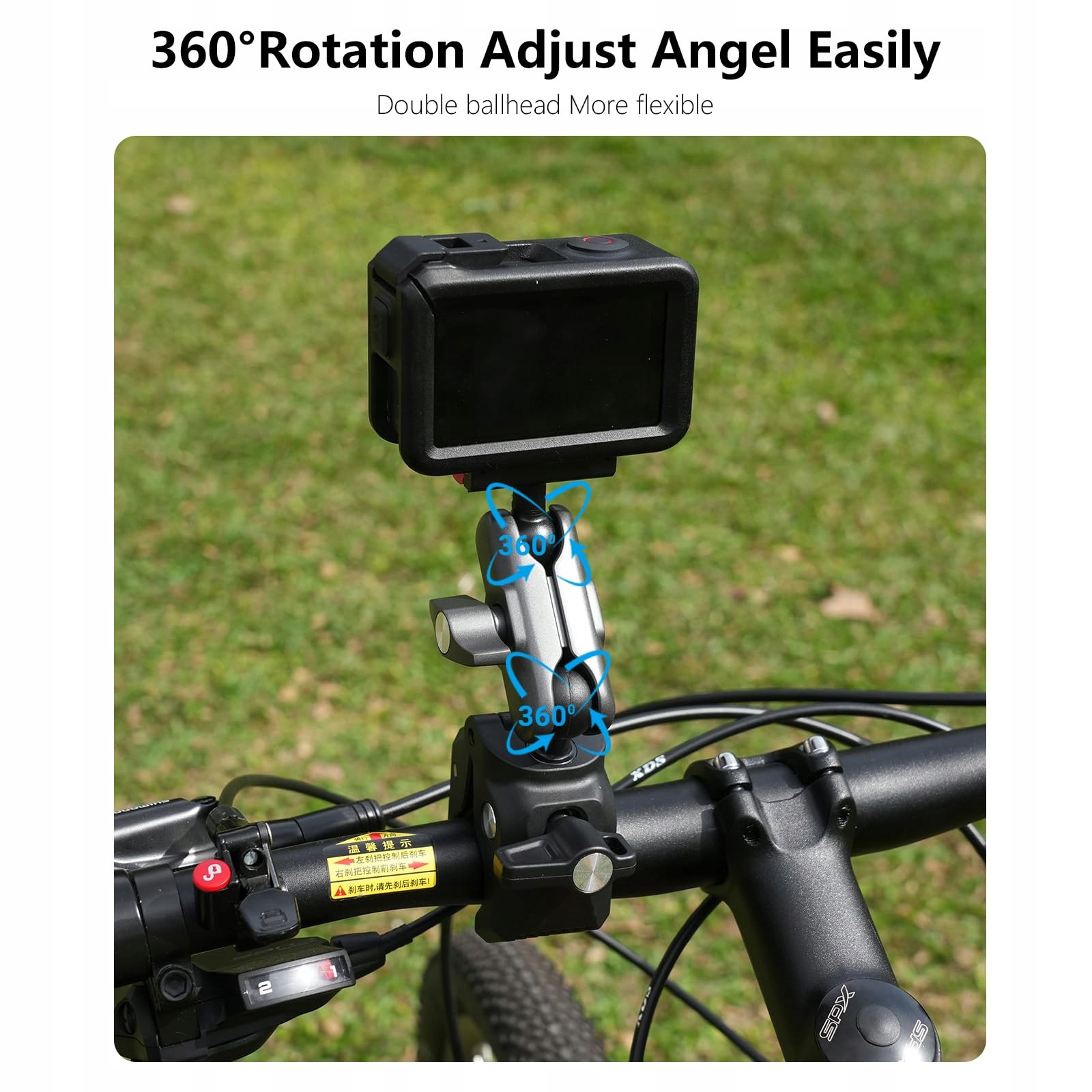 Uchwyt Kierownicy DJI Osmo Action 5 Pro 4 3 Motocykl Rower Klamra NEOSOU — miniatura 4