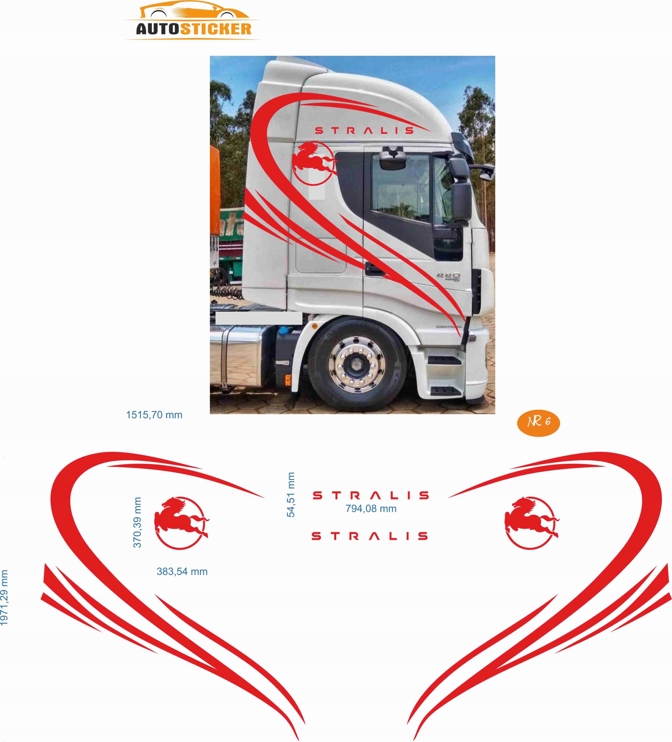 NAKLEJKI NAKLEJKA OKLEINA WLEP TIR IVECO TRUCK MODEL 06