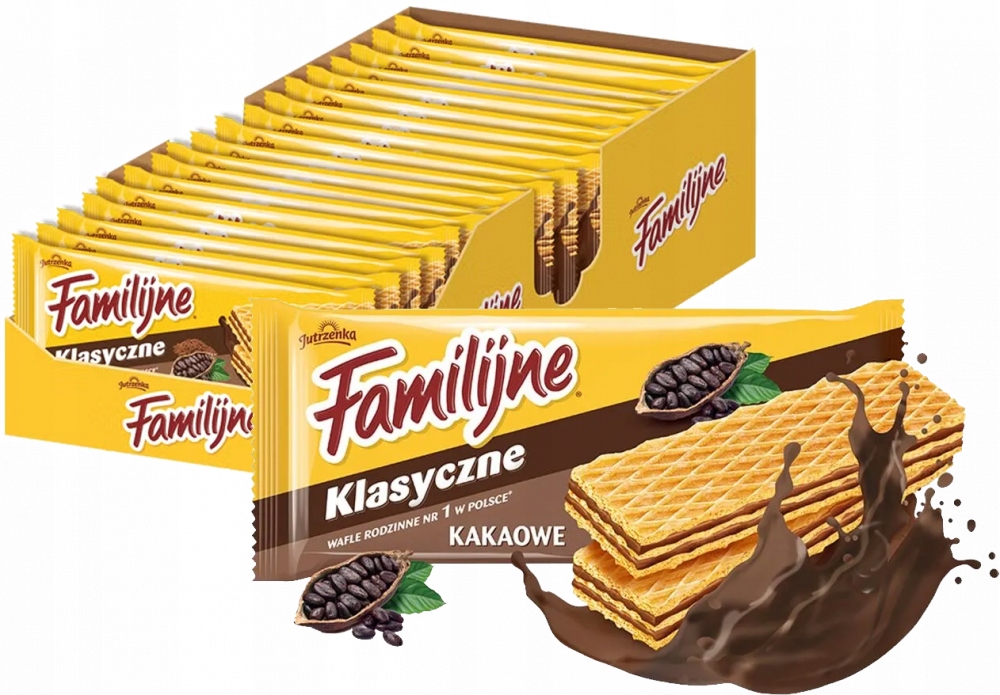 Wafle Familijne Jutrzenka Kakaowe Wafelki 180G x24