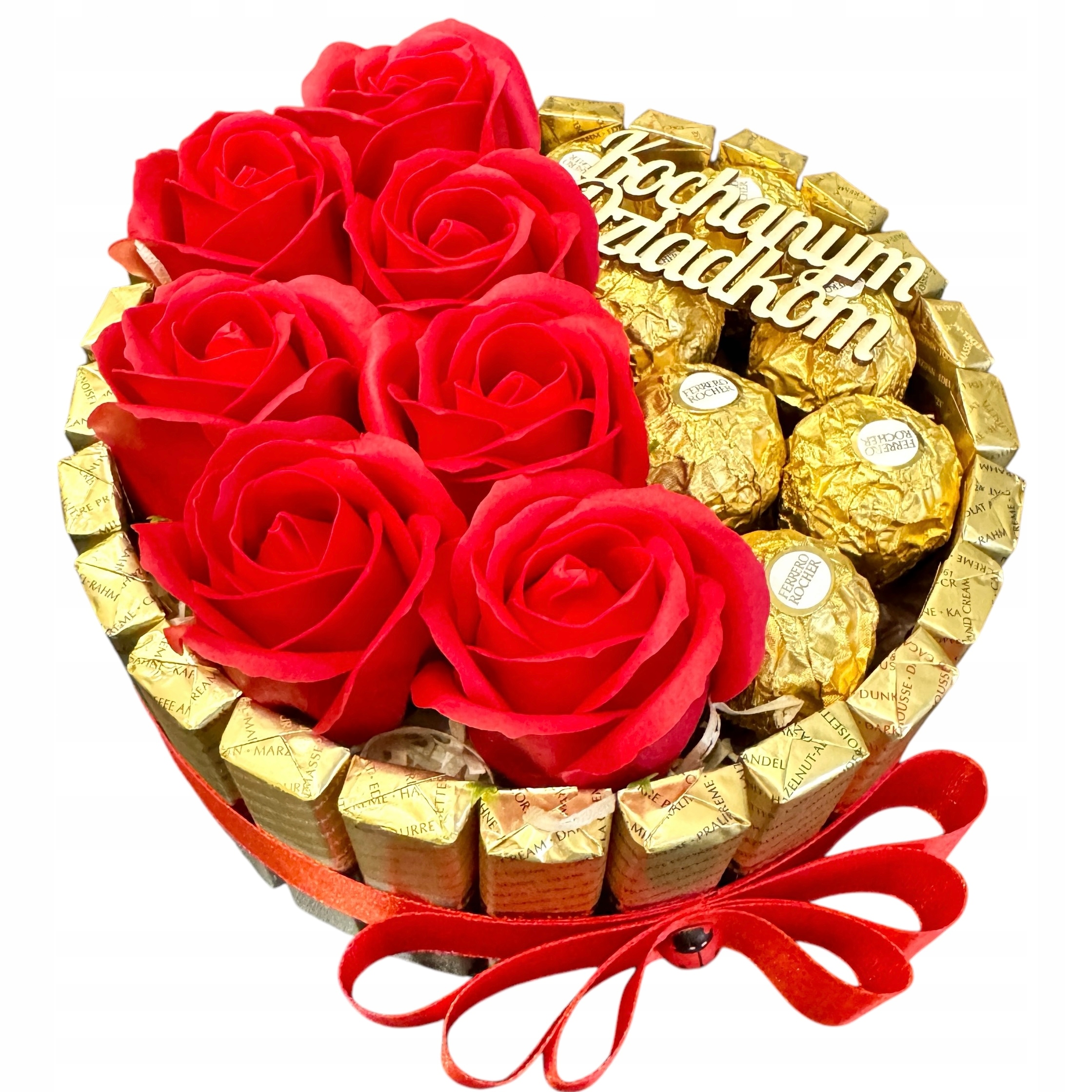 na Dzień Babci i Dziadka Kochanym Dziadkom Tort z Merci i Ferrero