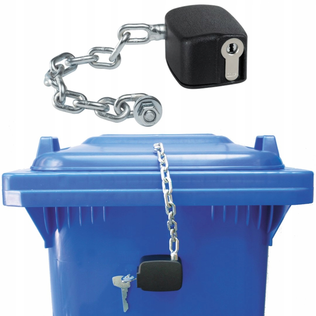 Zámek řetízkový uzávěr pro odpadkový koš 80L 1100L