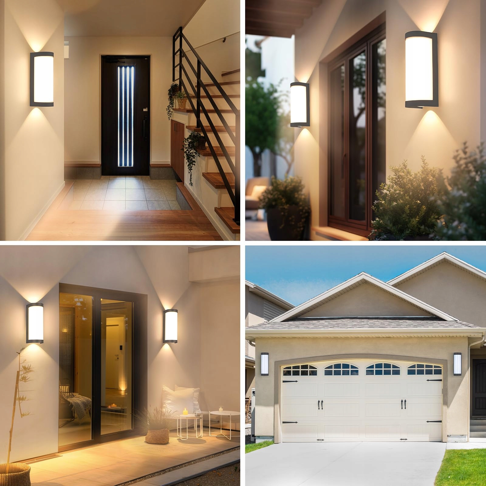 Lampa Ścienna LED Wodoodporna Antracytowa Ciepła Do Wnętrz 24W IP65 YINDALU — miniatura 7
