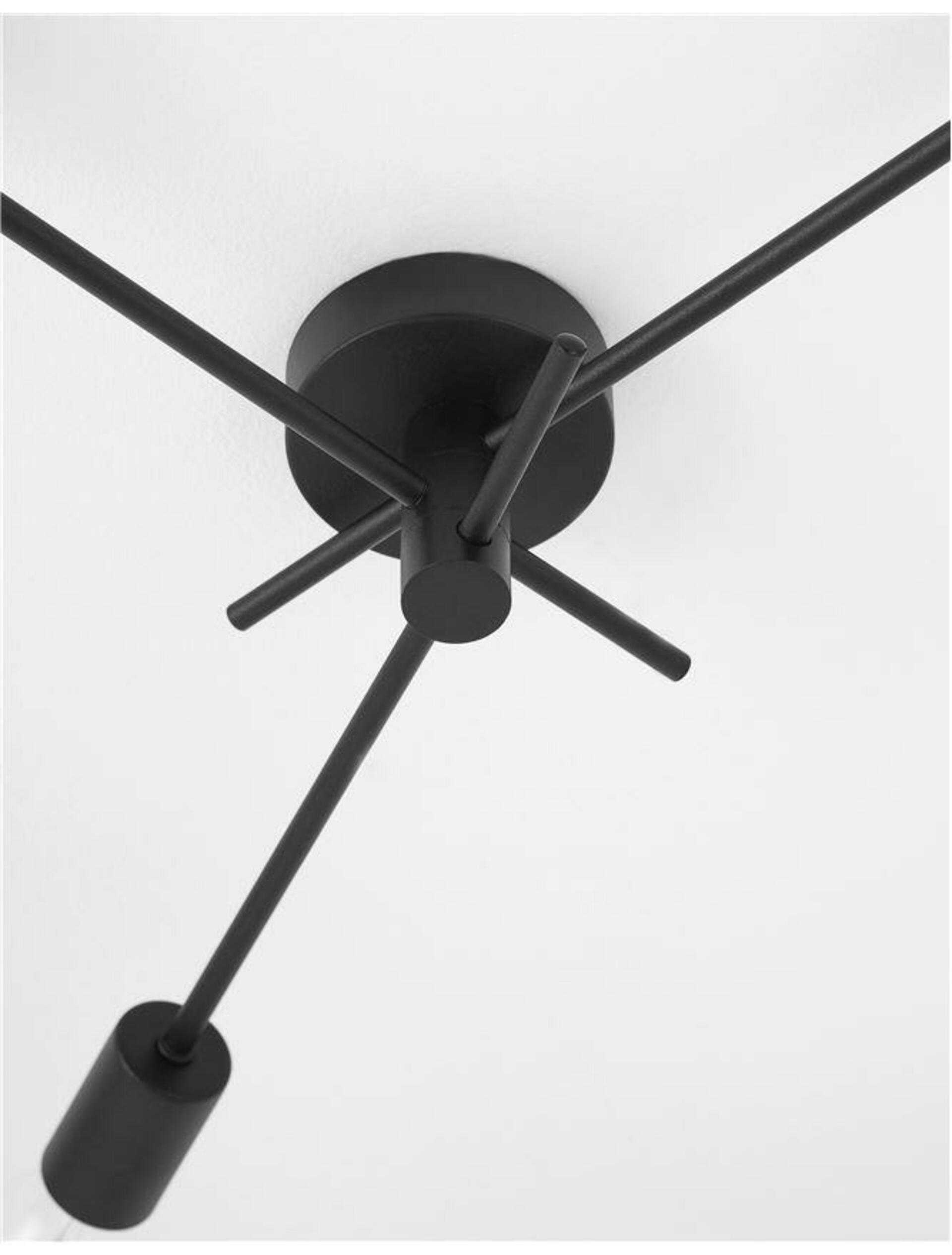 Nova Luce stropní svítidlo Granso černý kov E27 3x12W 230V IP20 bez žárovky