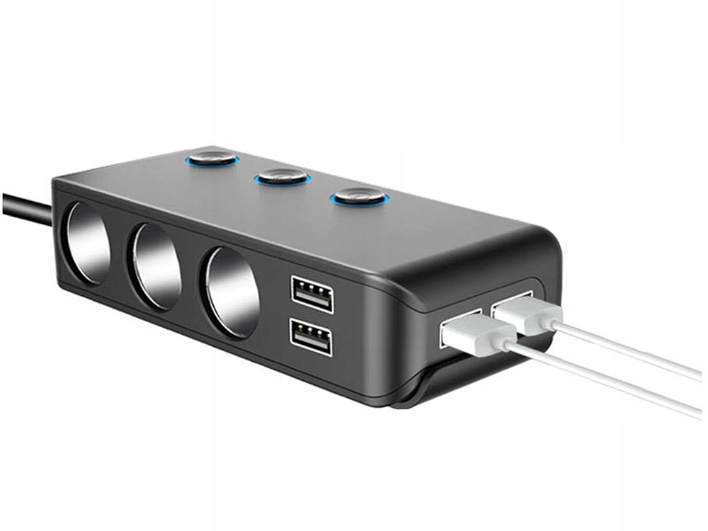 Разветвитель прикуривателя 12 - 24V 4XUSB QC