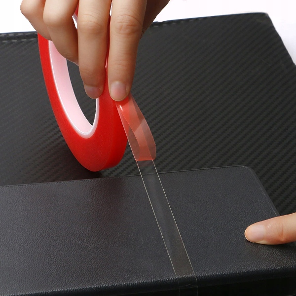 Cienka taśma dwustronna Folia PET 6mm/10m STRONG Stan opakowania brak opakowania