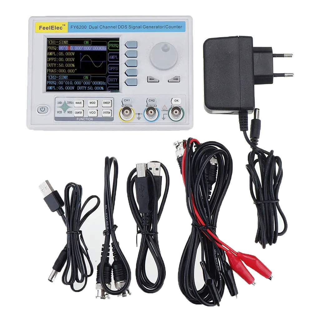 

FY6200-20MHz generator funkcyjny dwukanałowy