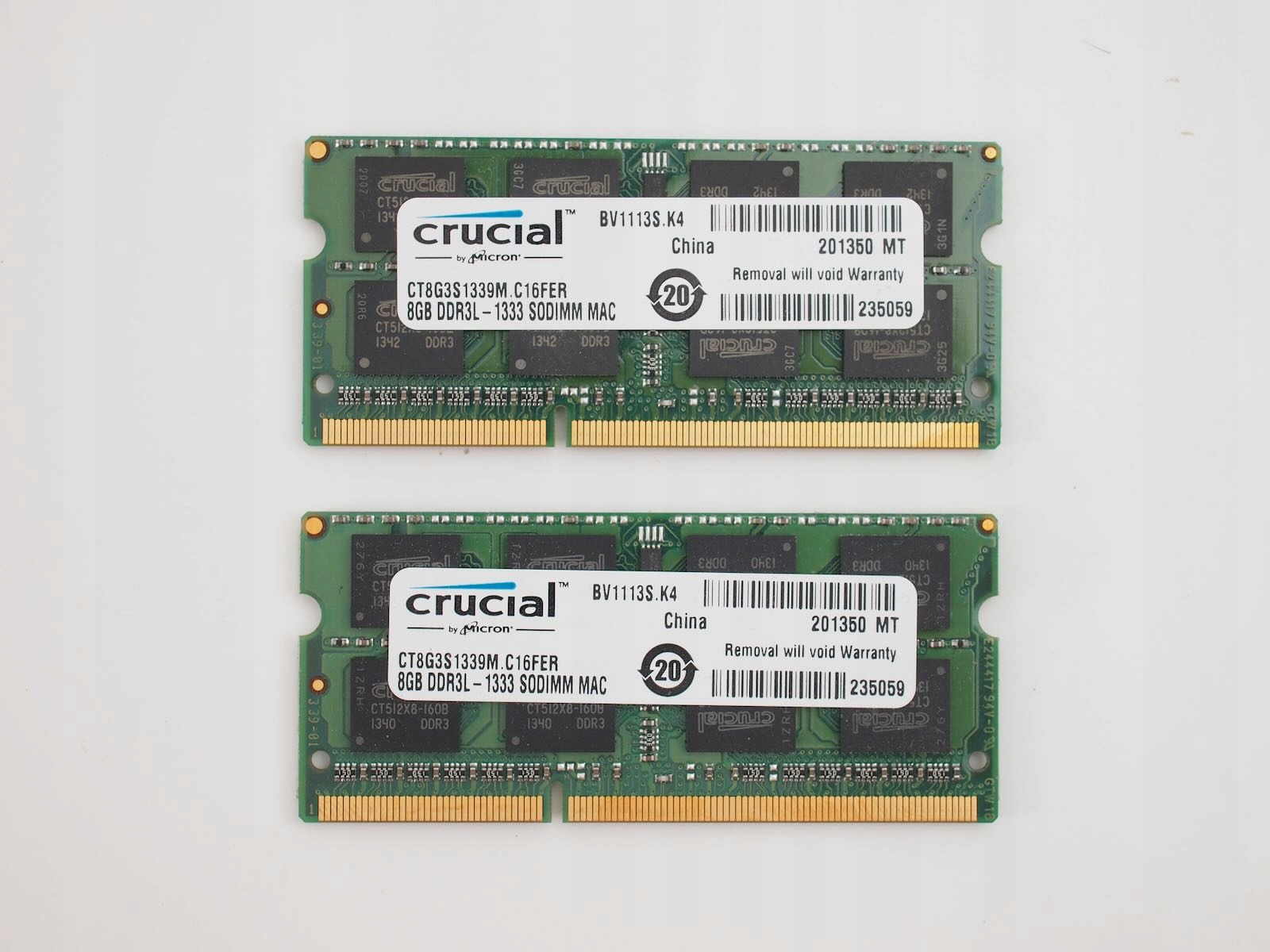 Pamięć Ram DDR3 16GB 2x8GB Sodimm Do Laptopa PC3L 10600S 1333MHz