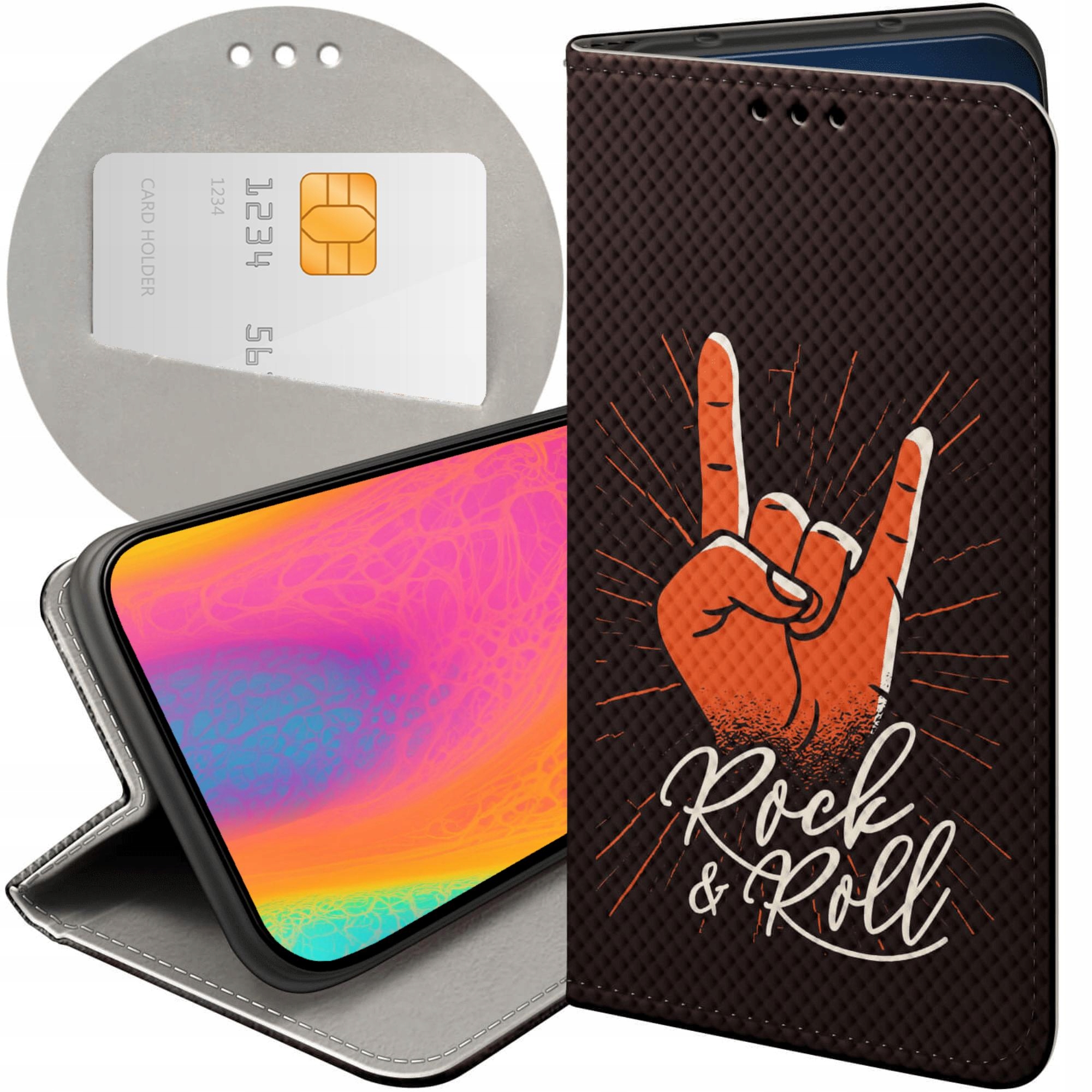 Etui Do Samsung A52 A52 5G A52S A52S 5G Rockowe Rock Gitara