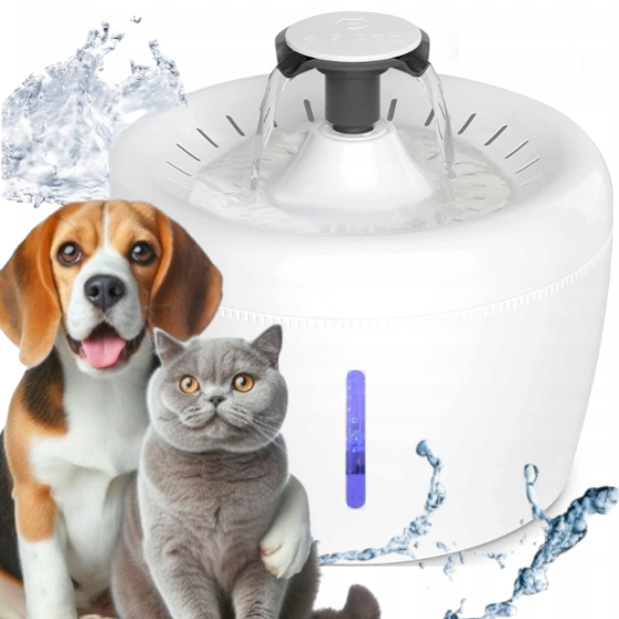 Fontána Napáječka pro kočky psa automatická Led tichá 2,5 l filtr Els Pet