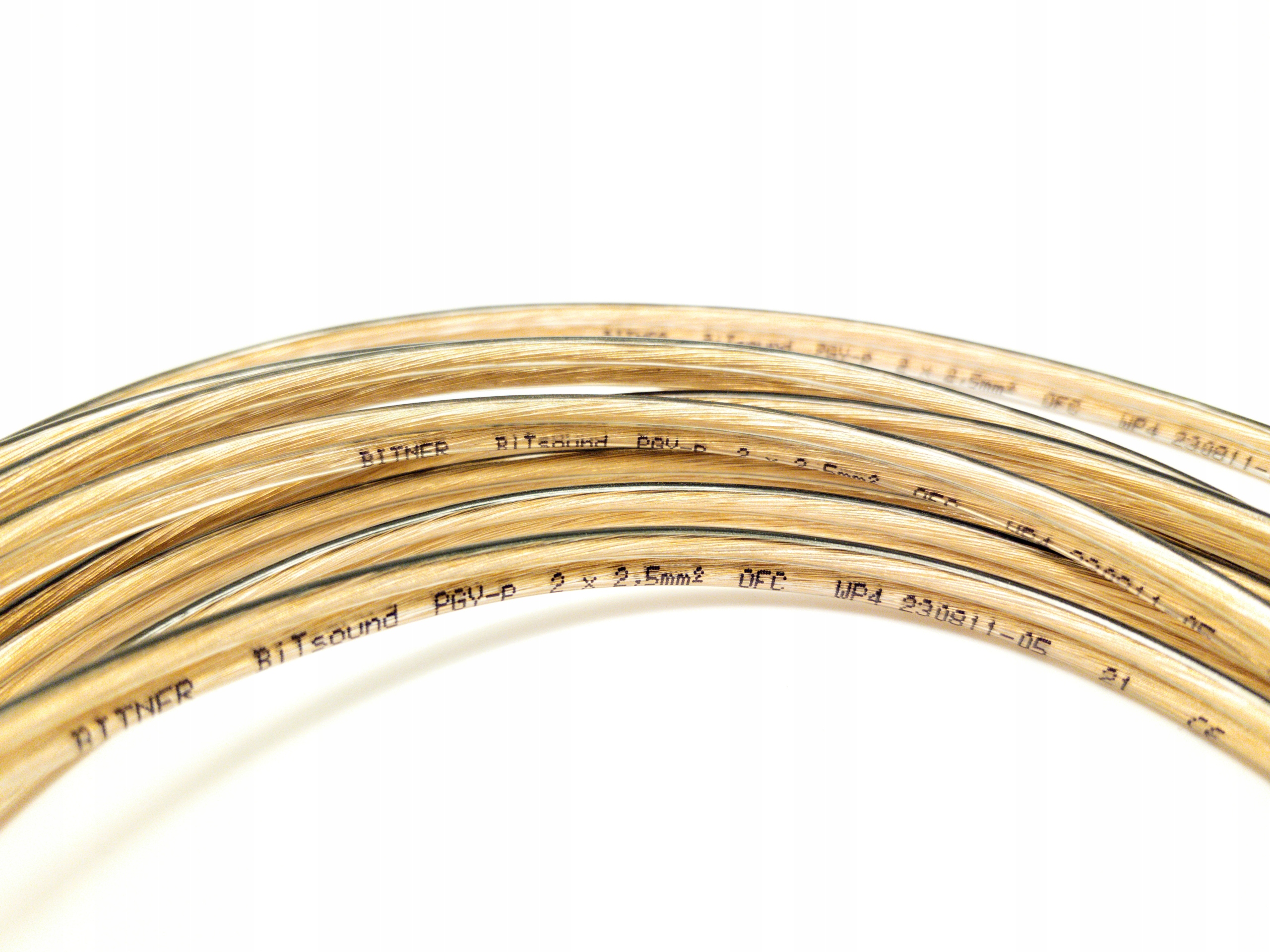 BITNER KABEL PRZEWÓD GŁOŚNIKOWY 100% CZYSTA MIEDŹ Cu 2x2,5 mm2 OFC Długość kabla 1 m