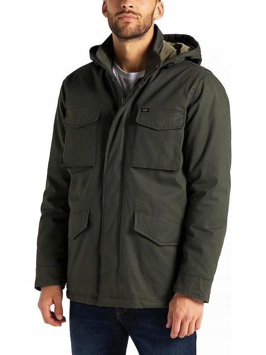 Pánská zimní bunda Lee Winter Field Jacket Serpico Green L86SVPOJ S