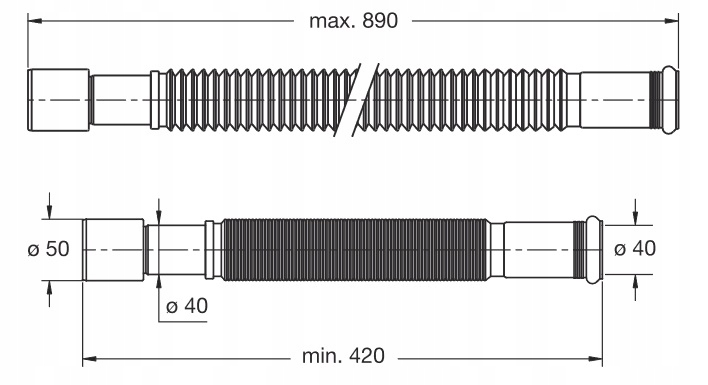 BONOMINI ZŁĄCZE ELASTYCZNE ROZCIĄGLIWE KIELICH 40 EAN (GTIN) 8030575029610