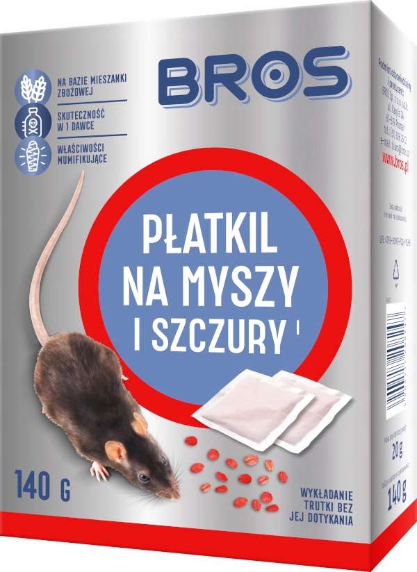 

Bros Płatki Trutka Na Myszy Szczury 140 G Saszetki