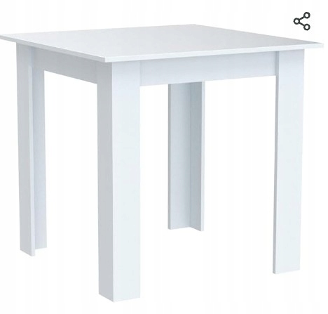 Čtvercový Jídelní Stůl 80 x 80 x 76,5 cm, bílý