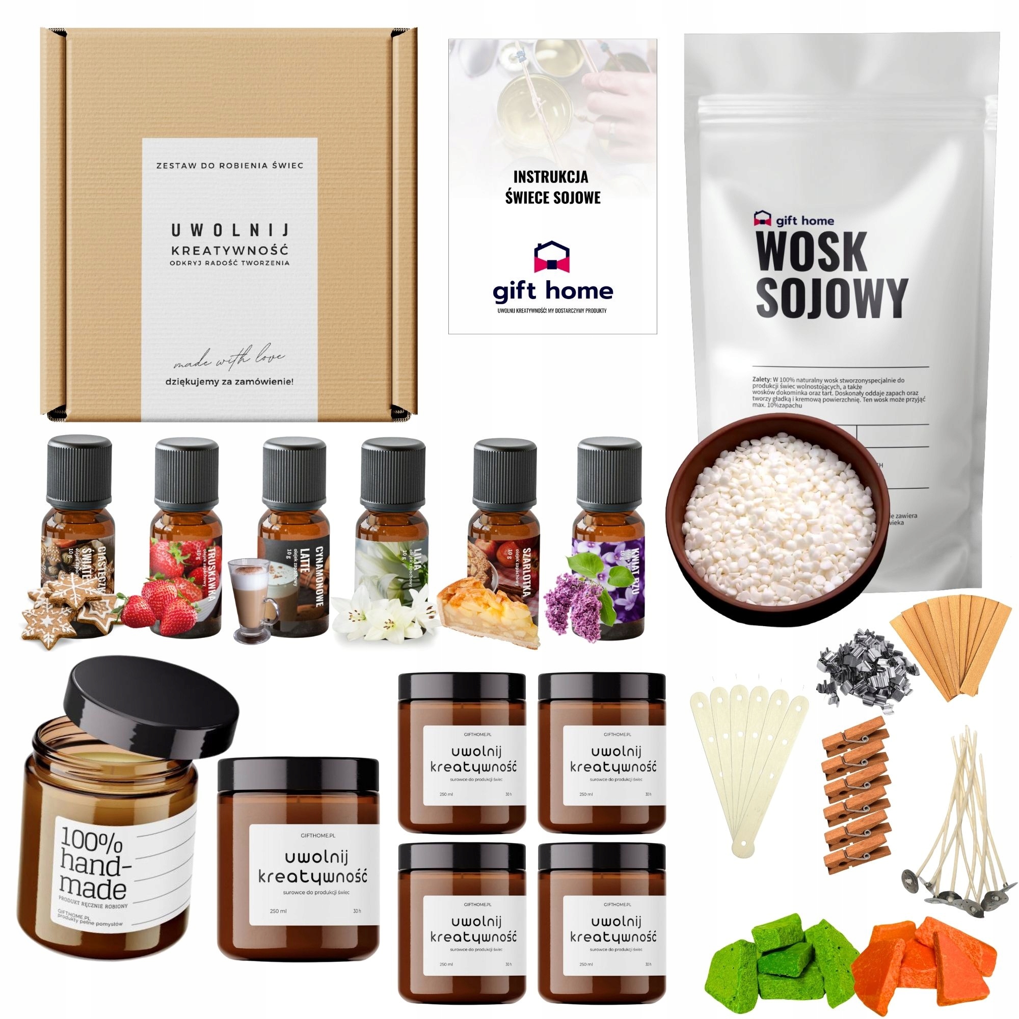 Velká Sada Na Výrobu Svíček 6x180 ml vosk