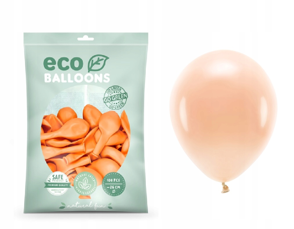 

Balony Eco 26cm brzoskwiniowe 100 szt Ekologiczne
