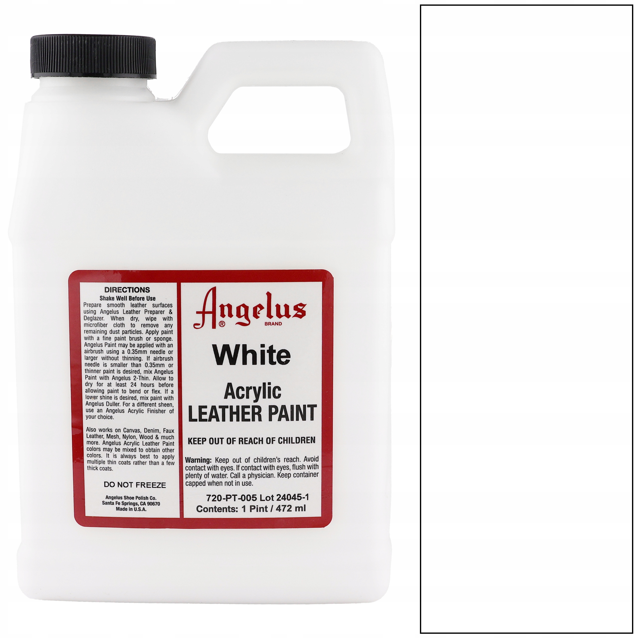 Barva na kůži Angelus customizace renovace boty trvalá 472 ml 005 Bílá