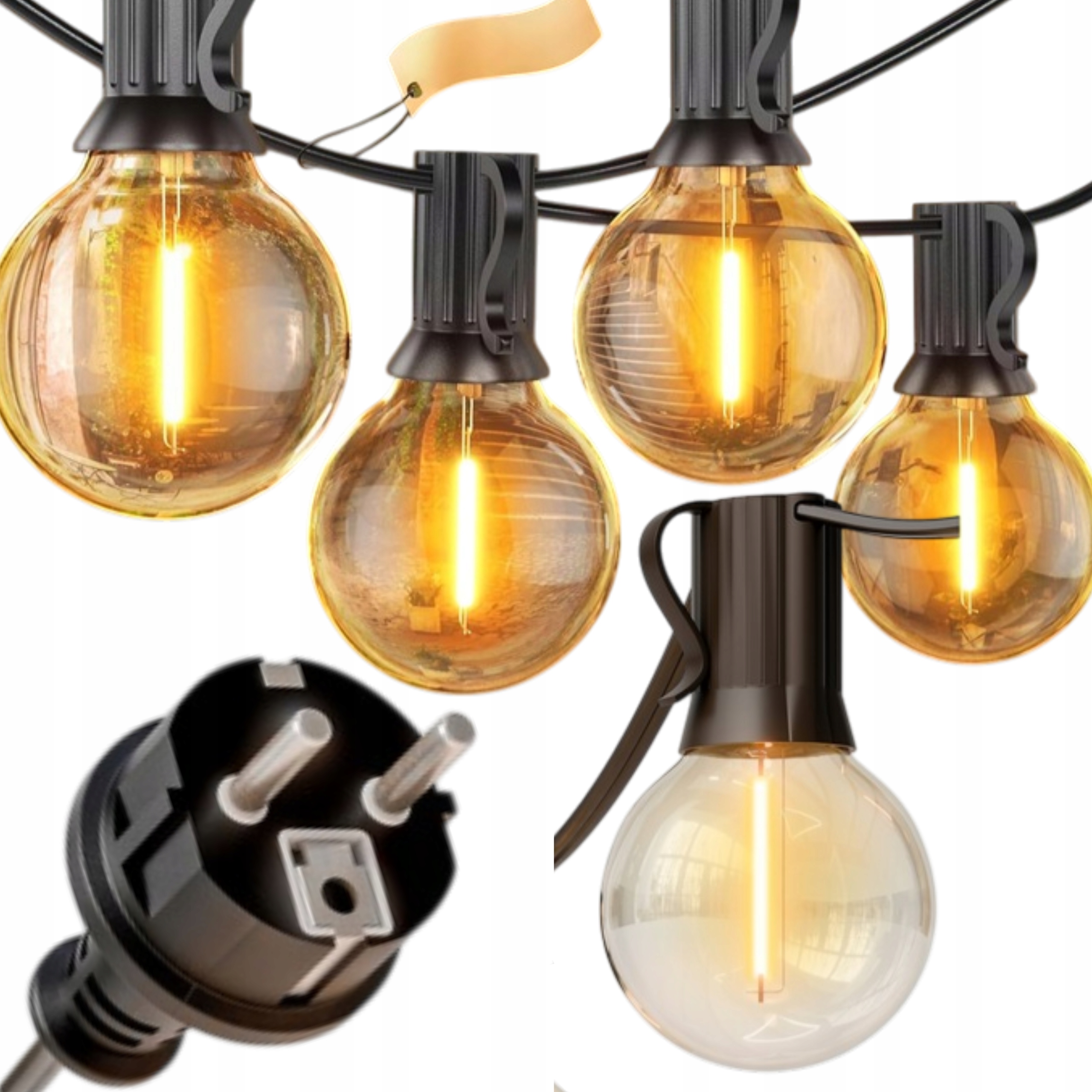 Světelná Girlanda Zahradní Lampy 20 M 20 X Led Žárovky