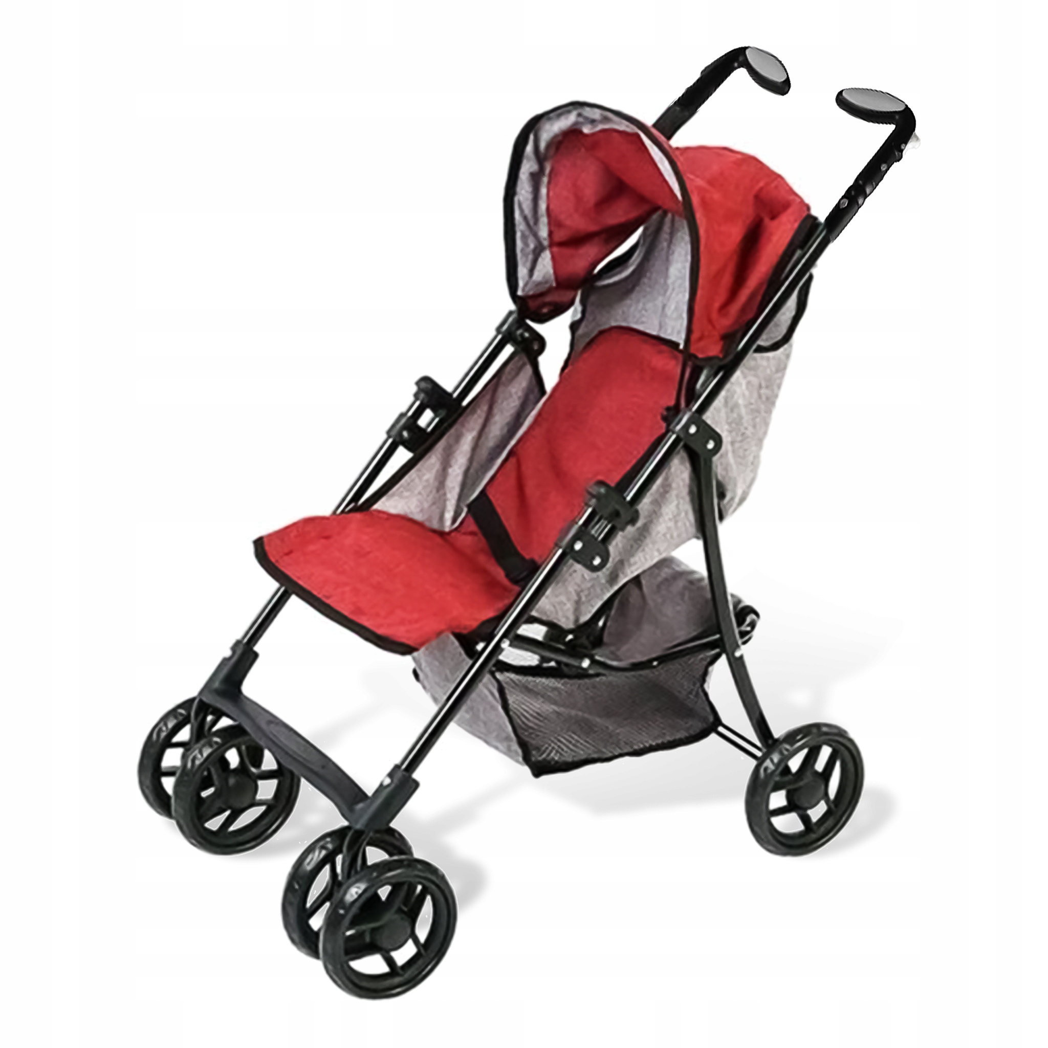 

Wózek dla lalek - czerwona spacerówka stabilna