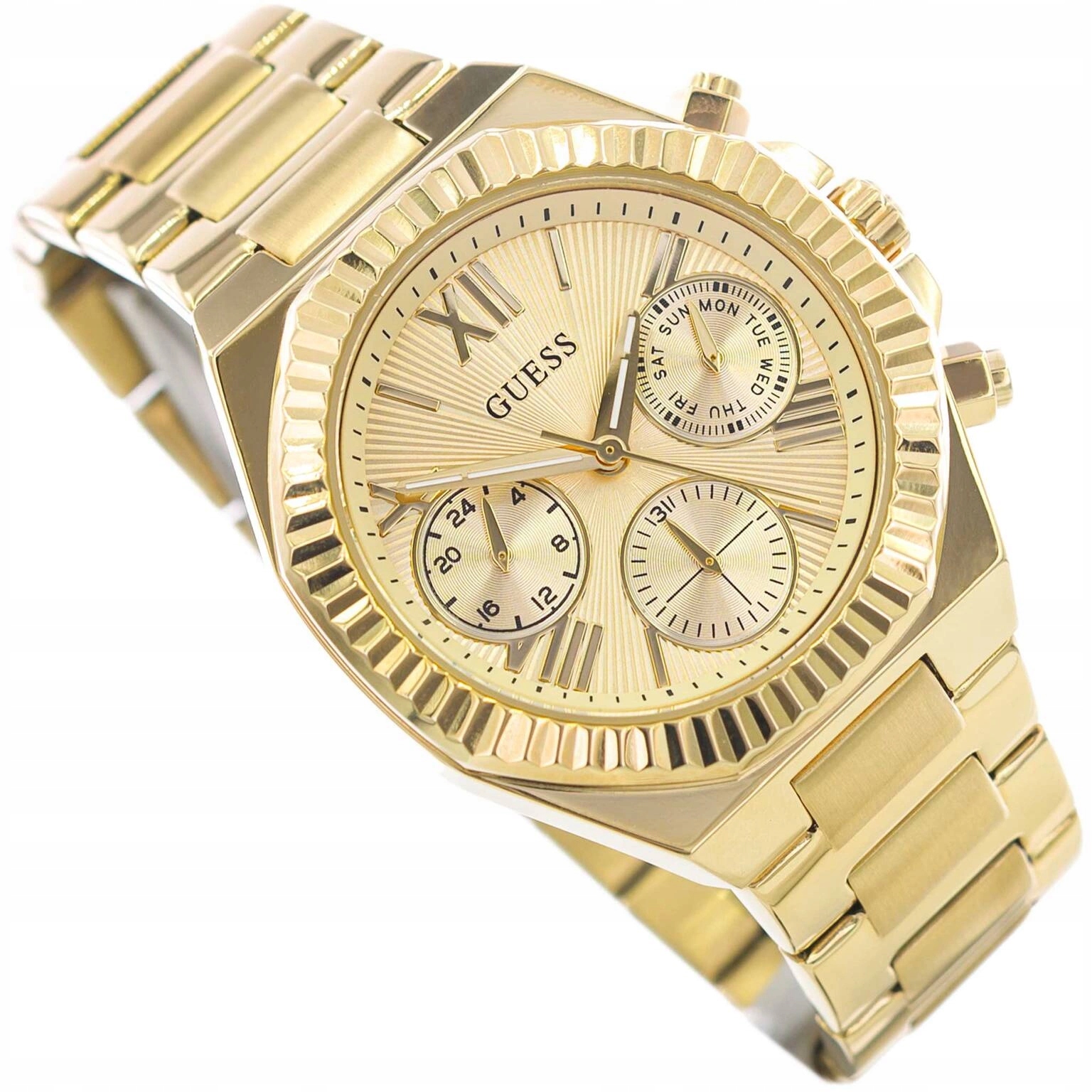 Dámské Hodinky Guess GW0769L2 Equality Gold Na Náramku Datumovka