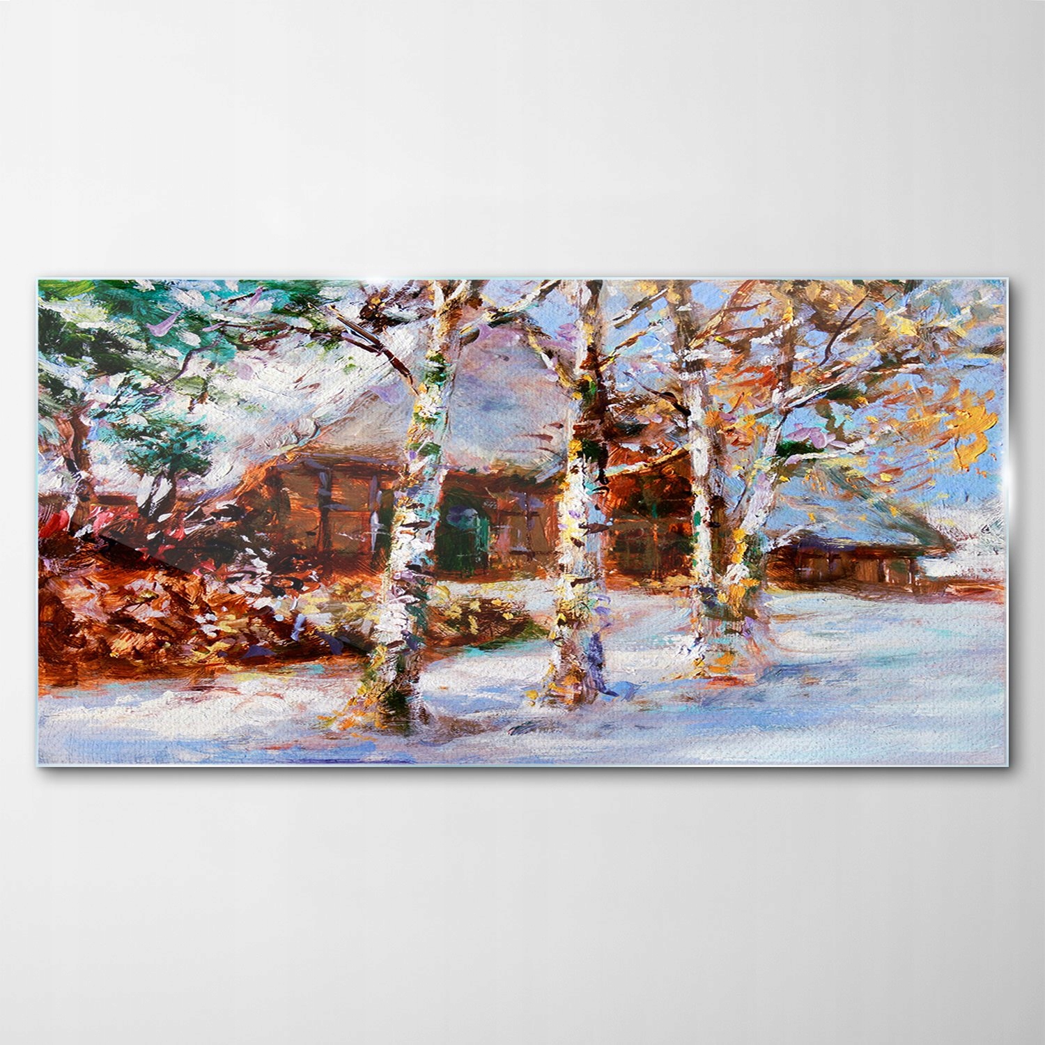 

Hartowany Obraz Szklany Zima Śnieg Wioska 140x70