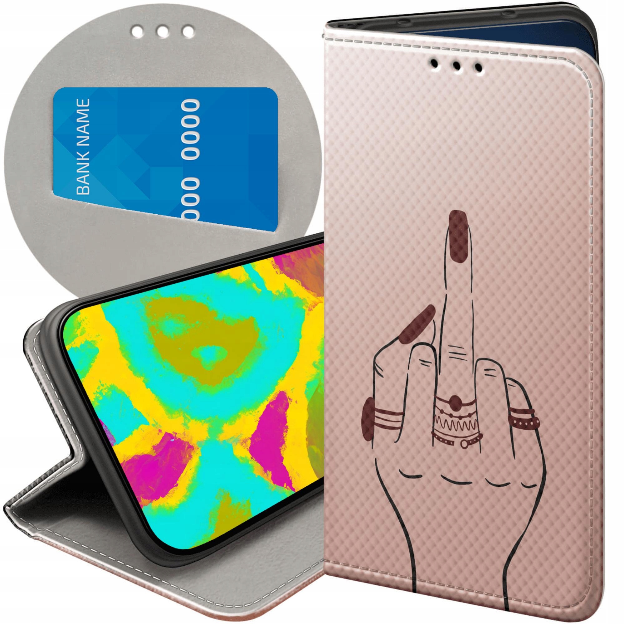 Etui Z Klapką Do Oppo RENO12 5G Fuck You Fuck Off Futerał Pokrowiec