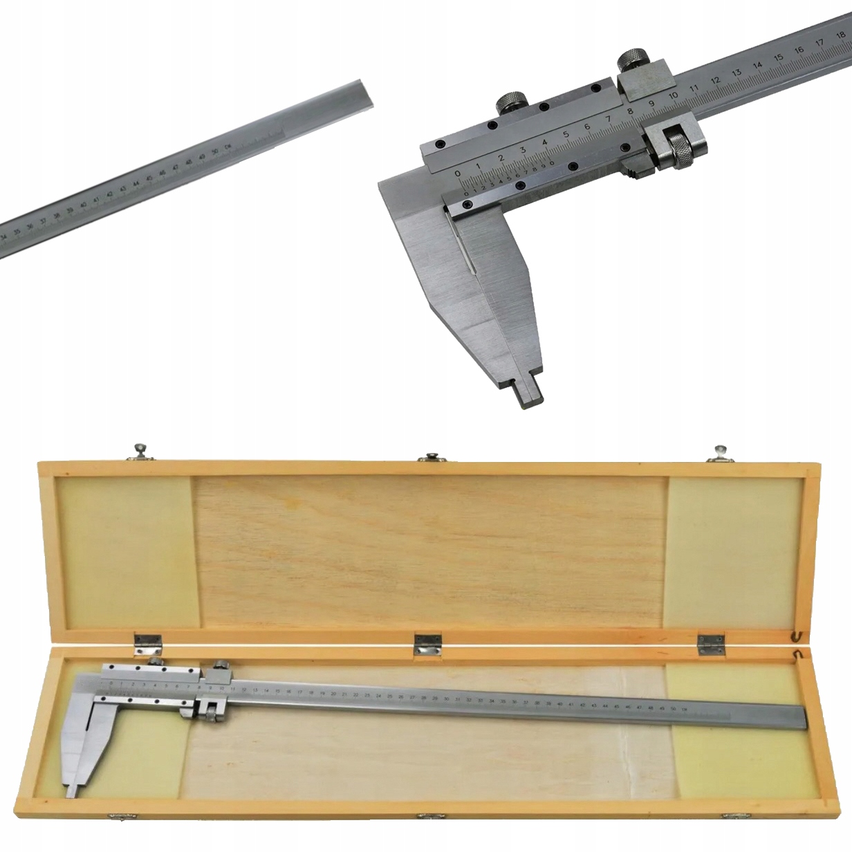 Analogové Jednočelisťové Měřítko Kovové 600 mm 0.02 mm