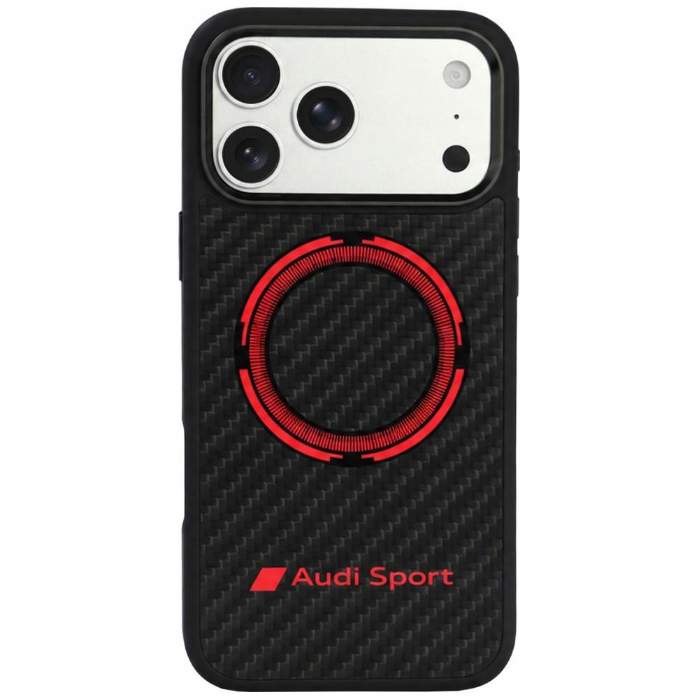 Pouzdro Audi Rsq Carbon Fiber Sport pro iPhone 18 Pro Max 17 Pro Max, černé
