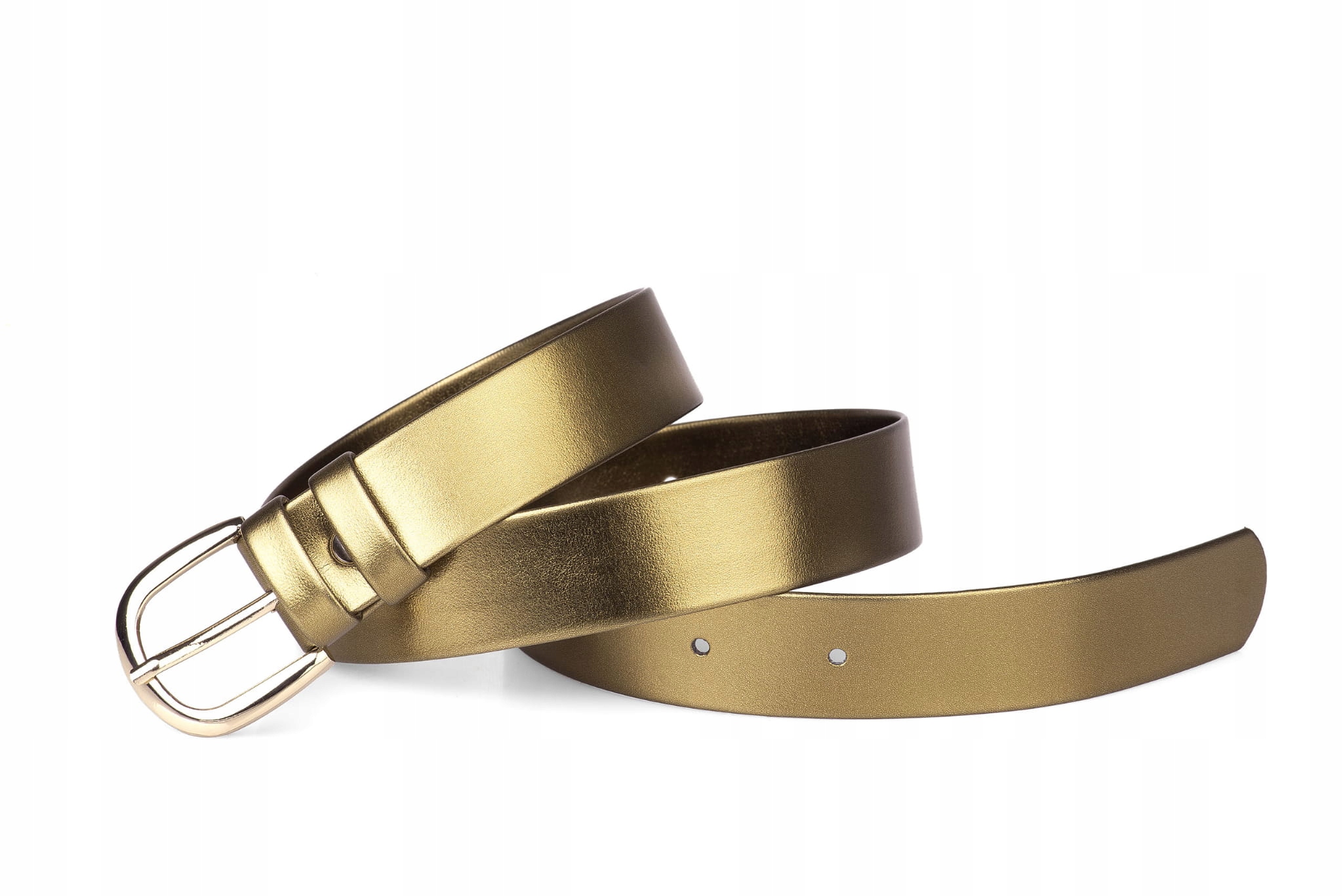 

Pasek damski klasyczny stare złoto mat 3 cm