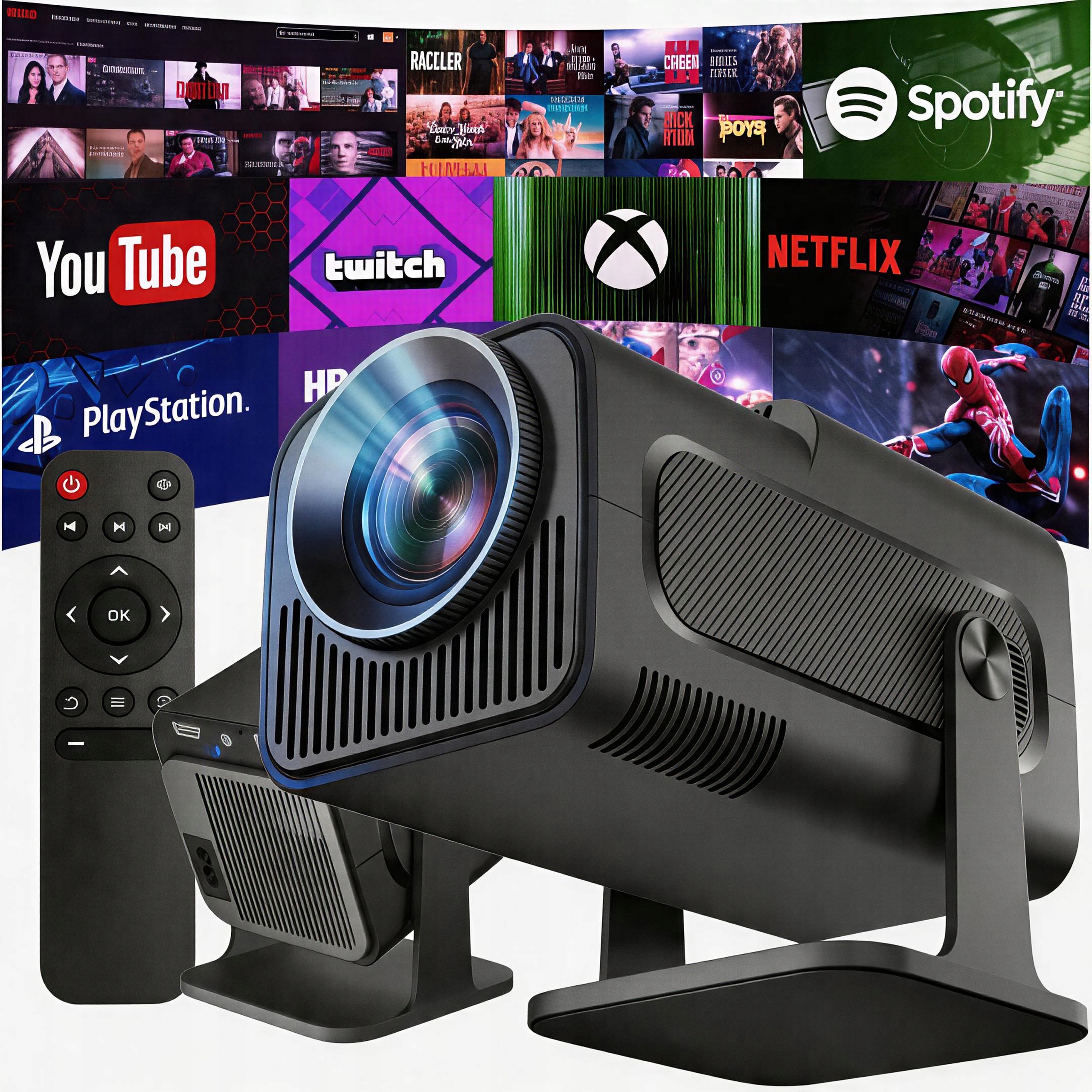 PROJEKTOR RZUTNIK PRZENOŚNY HY320 MINI SMART HD LED ANDROID WiFi TV 150