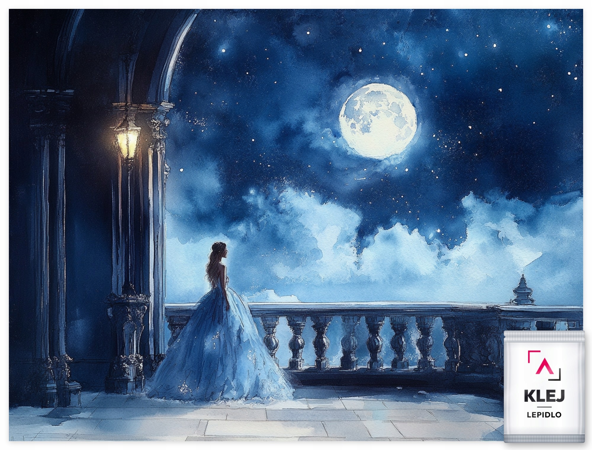 Fototapeta Flizelina Noc Měsíc Zámek Palác Ples Princezna 312x219 130g