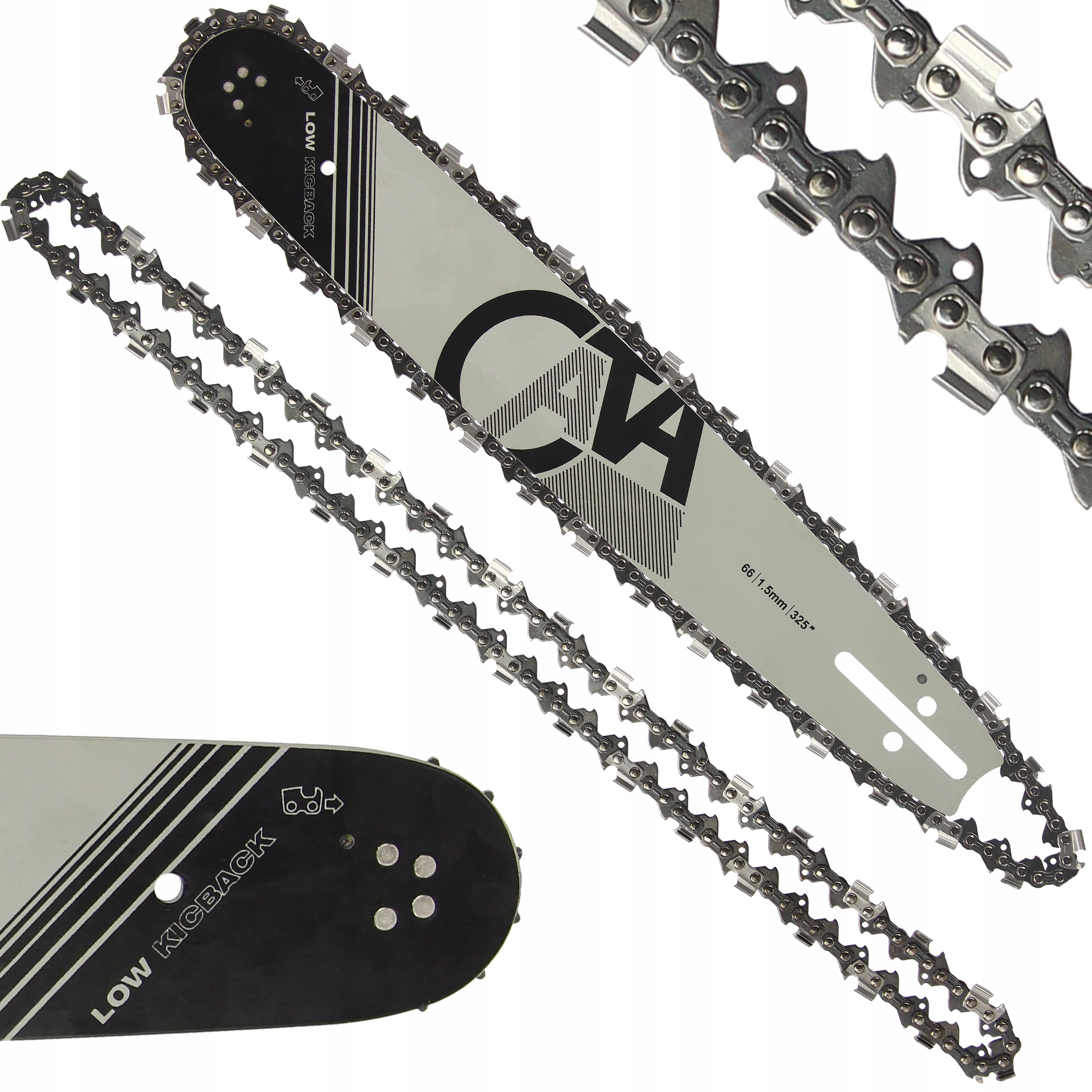 PROWADNICA do piły 2 x ŁAŃCUCH 15'' 66|325|1,5mm