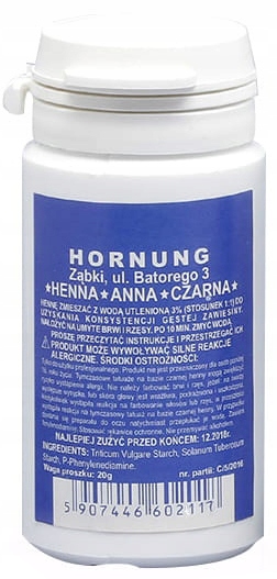 

Anna Hornung Henna Do Brwi W Proszku Czarna 20g