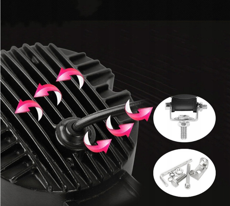 REFLEKTOR HALOGEN LAMPA LED RING MOTOCYKL x2 EAN 4622863982789