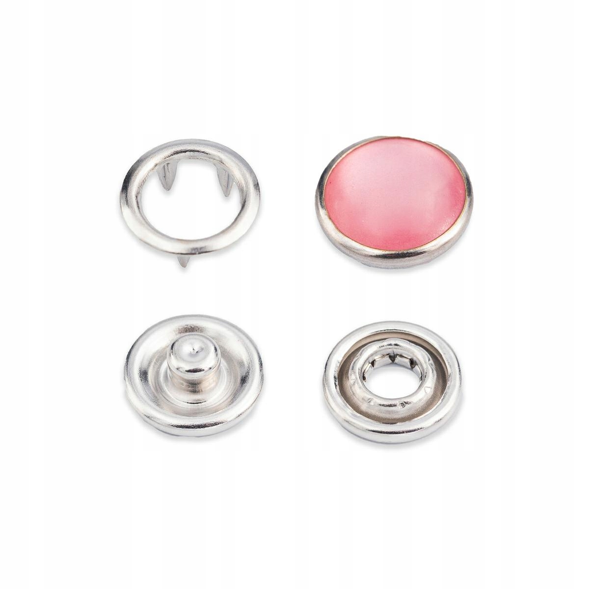 Cvoky druky kovové 10,5mm/200ks perla Rose S105k