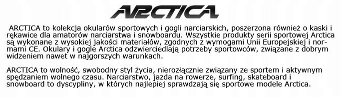 GOGLE ARCTICA G-112D SNOWBOARD NARCIARSKIE Kolor dominujący inny