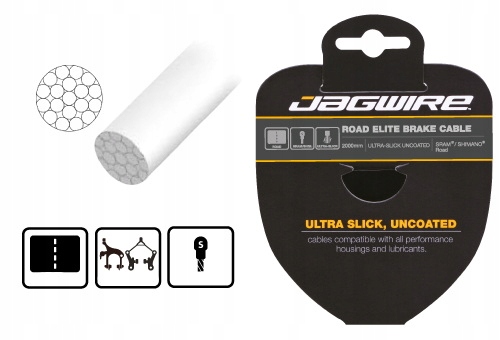 Linka hamulca Jagwire Elite Sts-el 1,5x2000mm Szosa Ultra Polerowana Box