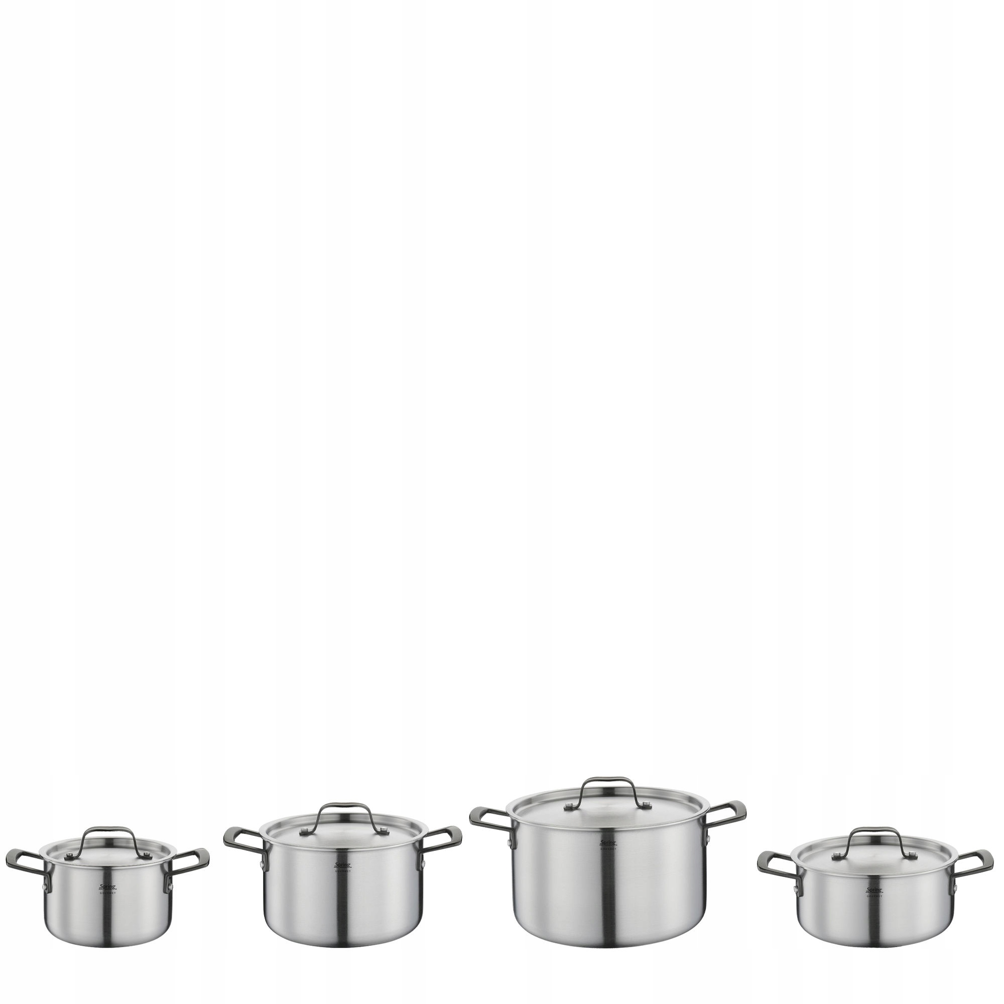 4-częściowy komplet garnków Spring Gourmet Black