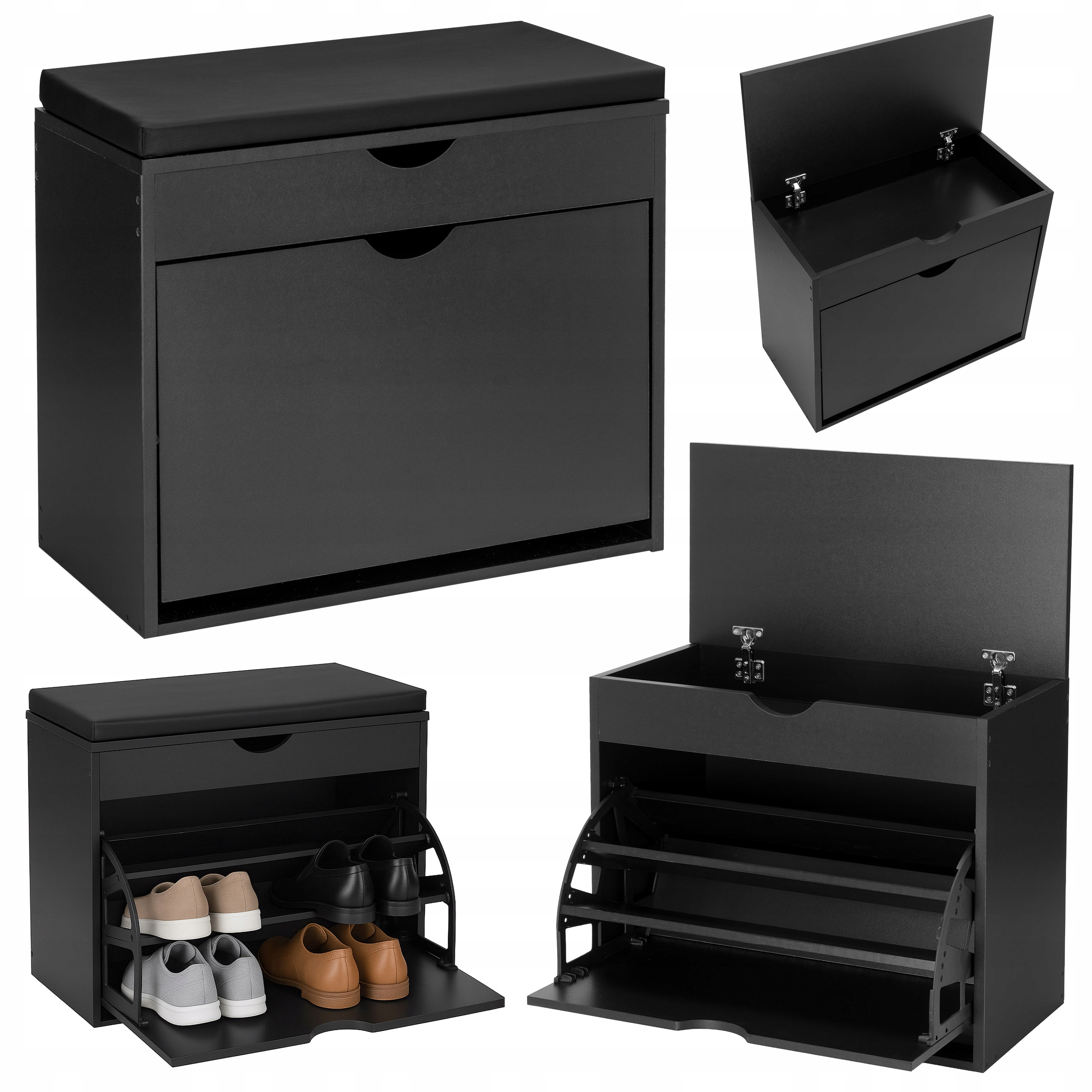 Skrinka na topánky do predsiene Hedor Black