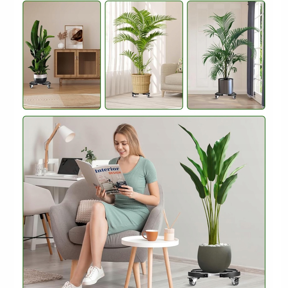 PODSTAWKA STOJAK POD DONICZKĘ KWIATEK PODEST NA KÓŁKACH WYSUWANY 40-48CM Długość 48 cm