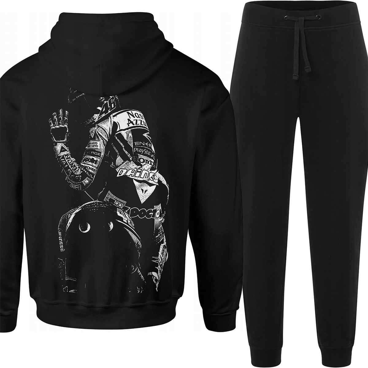 Dres Męski Komplet Spodnie Dresowe Męskie Bluza Motocyklowa Motor M