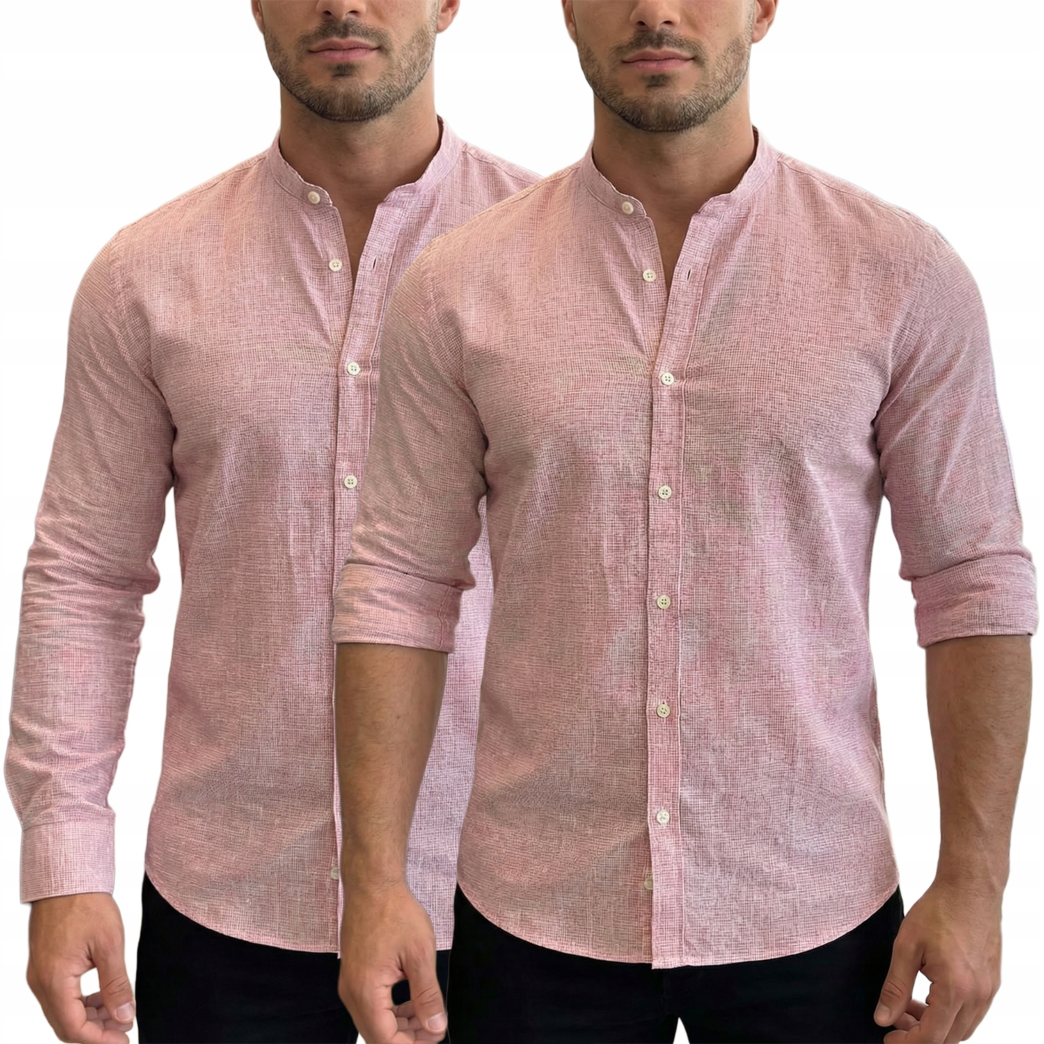 Bavlněná košile, vypasovaná, prodyšná Bavlna se strukturou lnu