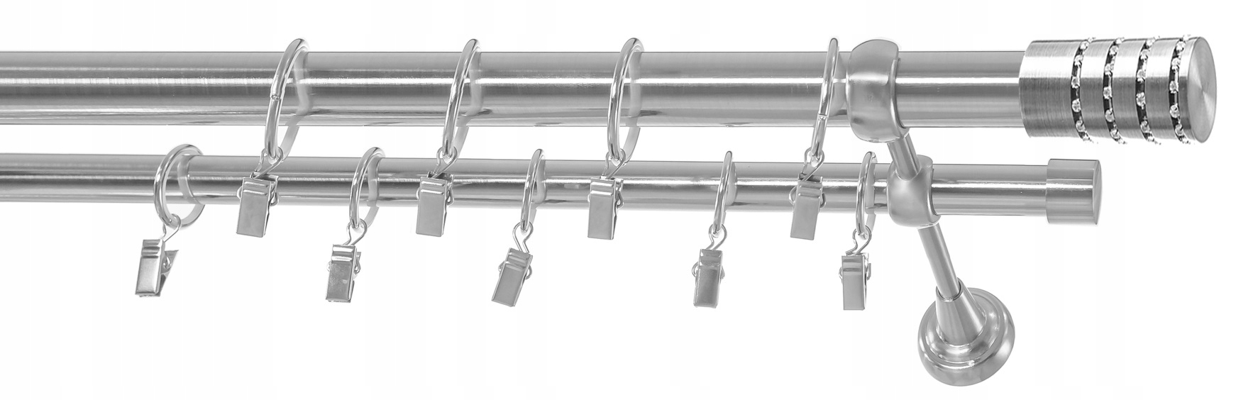 

Karnisz podwójny sufitowy Kryształ 25mm 250cm