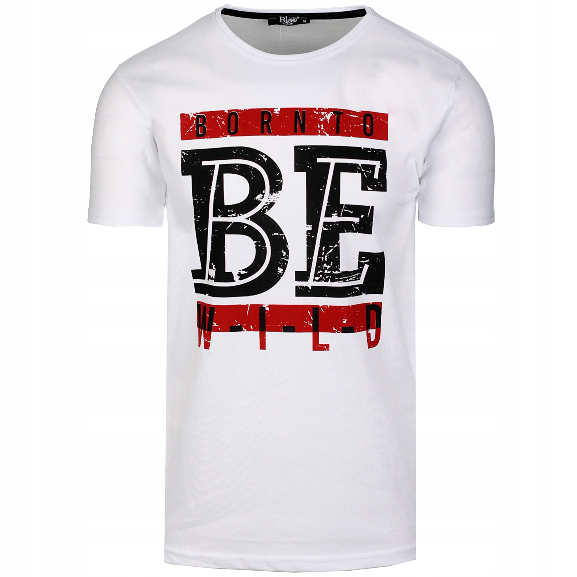 

T-shirt Męski Koszulka Z Nadrukiem Biały 2118_XXL